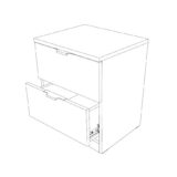 robna kuca stanojcic mmp ELEGANCE LINE Nocni ormaric 2F 3