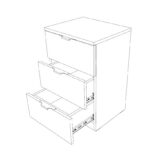 robna kuca stanojcic mmp ELEGANCE LINE Nocni ormaric 3F 3