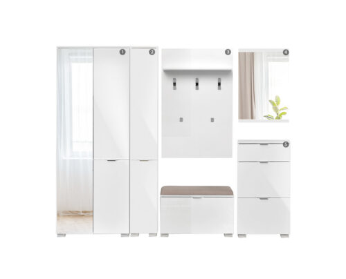 robna kuca stanojcic mmp Predsoblje Elegance Line 11-belo-gloss