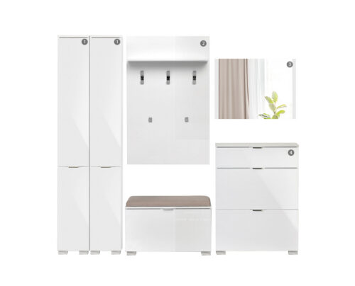 robna kuca stanojcic mmp Predsoblje Elegance Line 14-belo-gloss