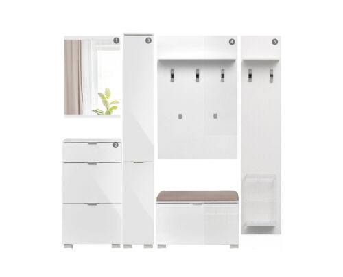 robna kuca stanojcic mmp Predsoblje Elegance Line 4-belo-gloss